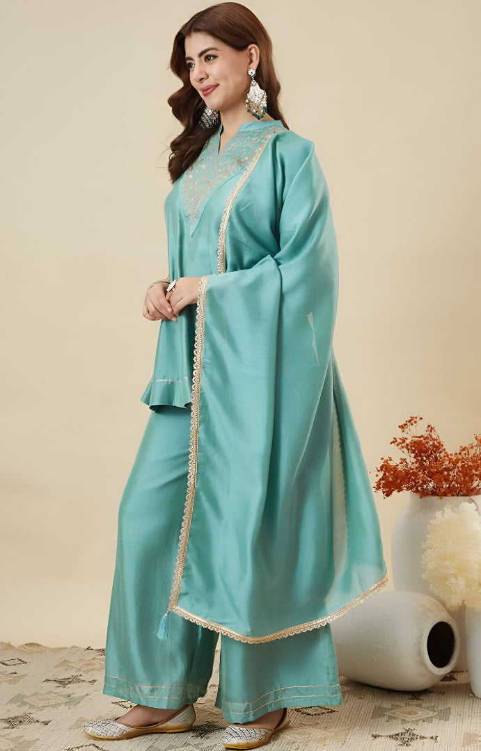 Ethnic Flair Palazzo Ensemble 🌸