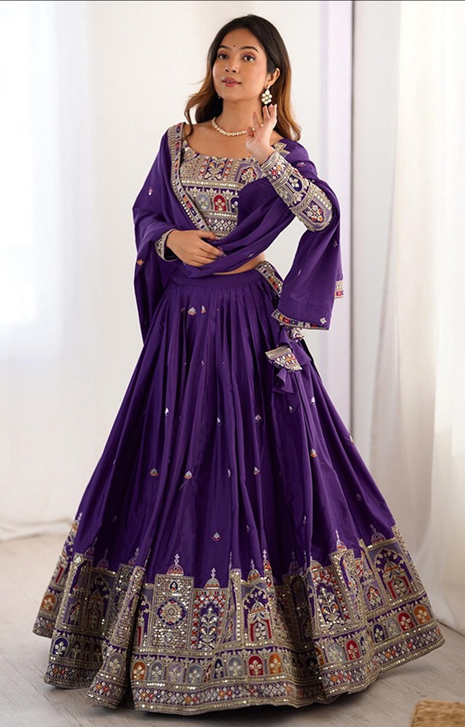 Sequin Glow Chinnon Lehenga 👗