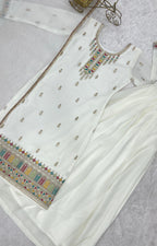 PURE SOFT CRUNCHY SILK FABRIC TOP, SHARARA WITH DUPATTA SET 🌟