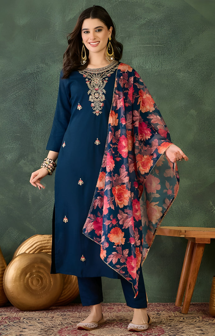 Elite Silk Kurta With Dupatta ✨👑