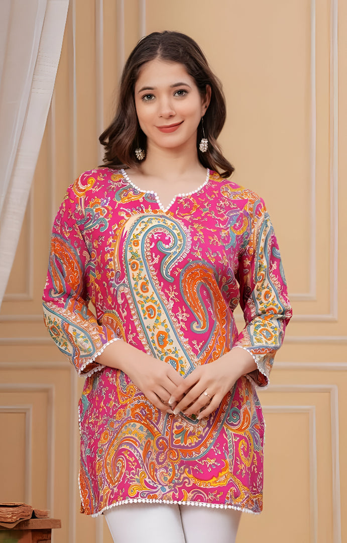 Pink Keri Short Kurta