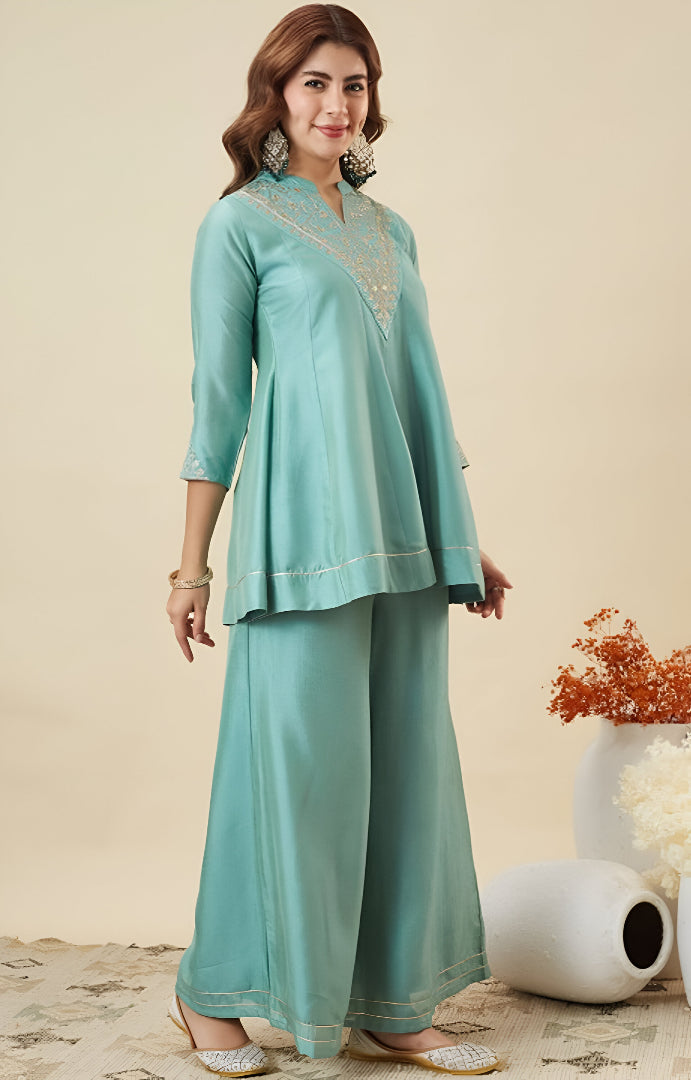 Ethnic Flair Palazzo Ensemble 🌸