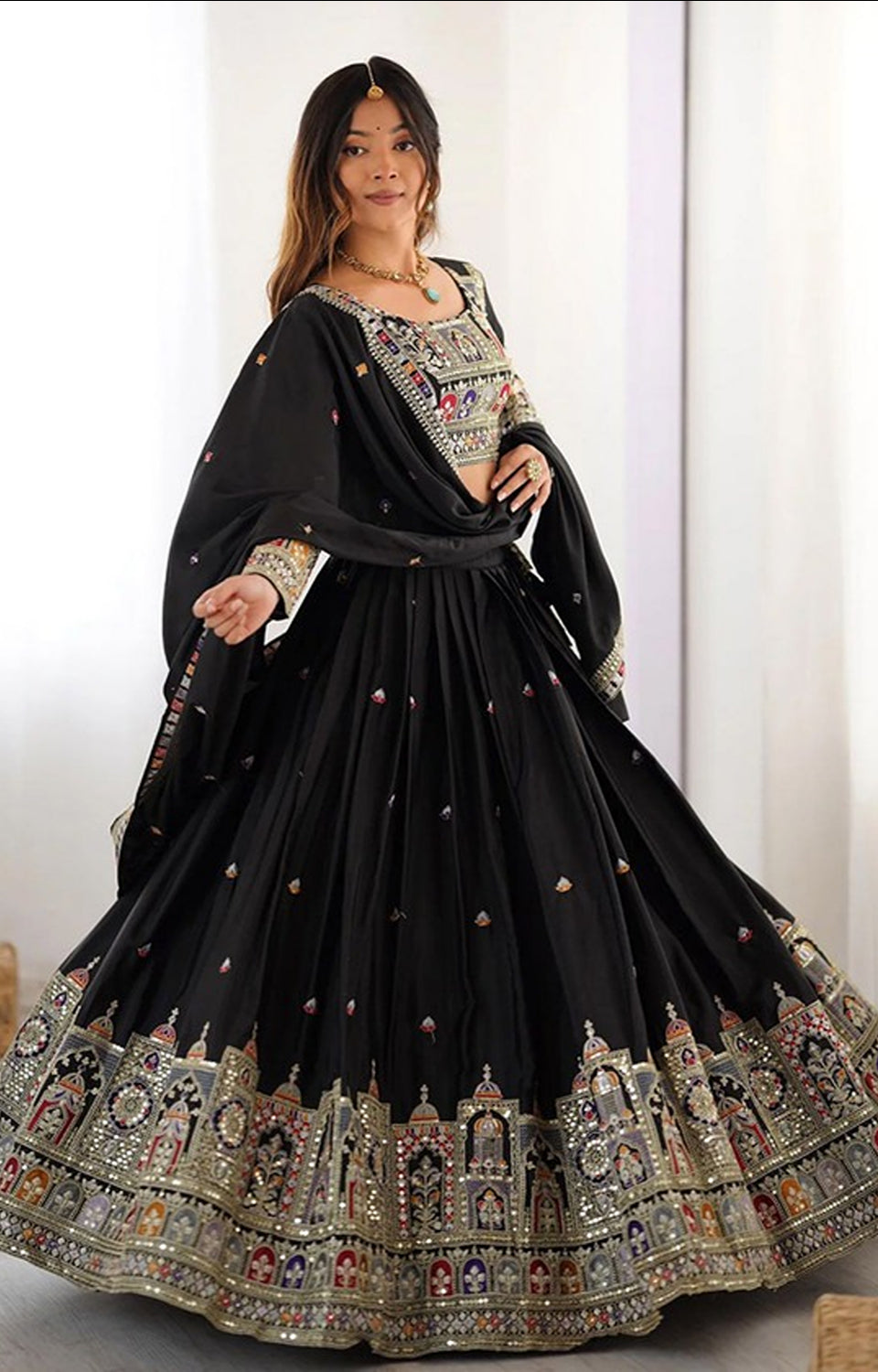 Sequin Glow Chinnon Lehenga 👗