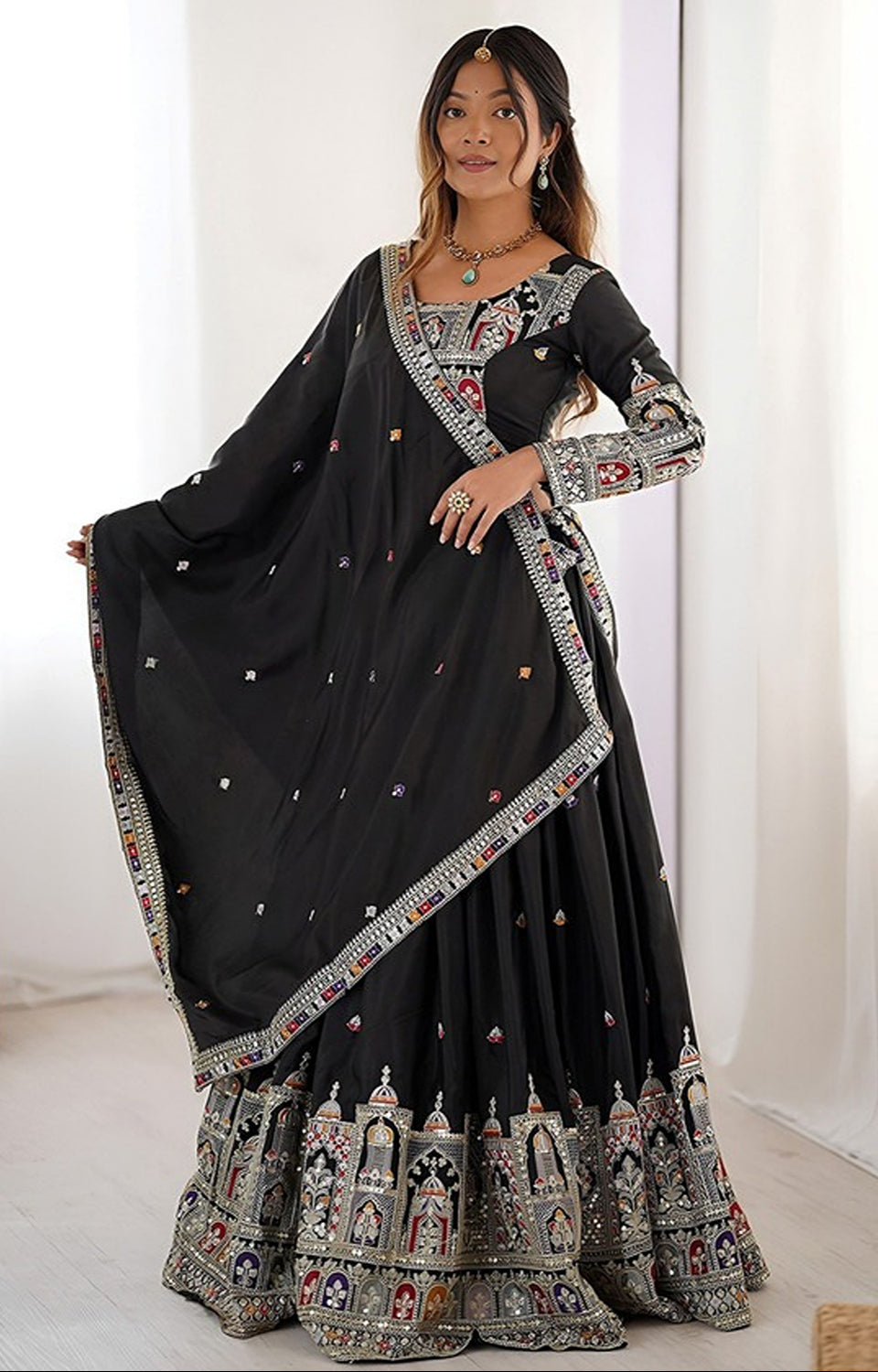 Sequin Glow Chinnon Lehenga 👗