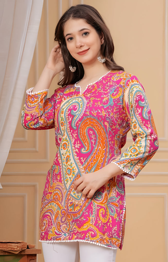 Pink Keri Short Kurta