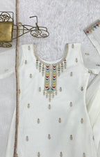 PURE SOFT CRUNCHY SILK FABRIC TOP, SHARARA WITH DUPATTA SET 🌟