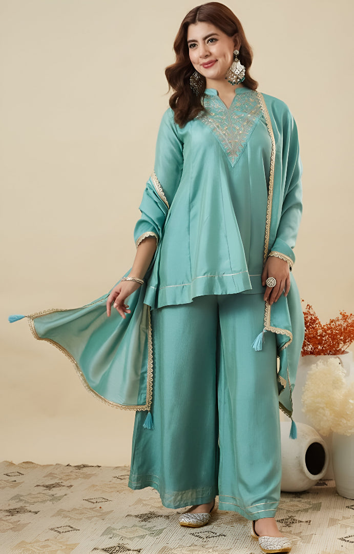 Ethnic Flair Palazzo Ensemble 🌸