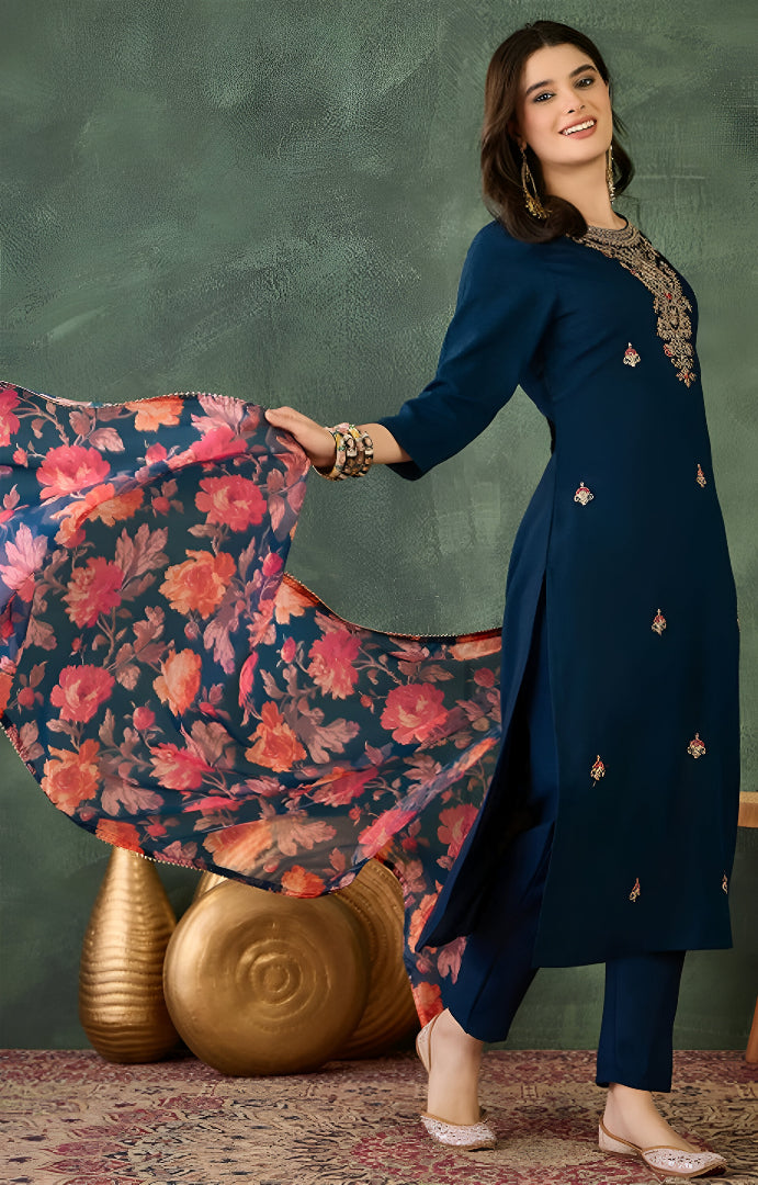 Elite Silk Kurta With Dupatta ✨👑