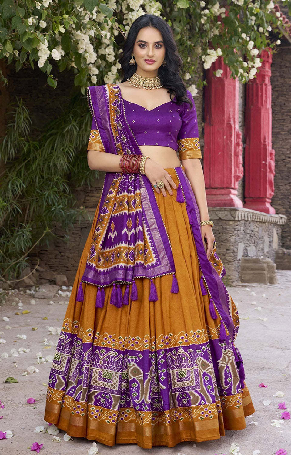 Royal Silk Lehenga w/ Designer Dupatta 💎