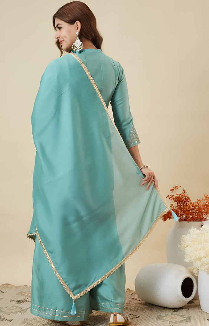 Ethnic Flair Palazzo Ensemble 🌸