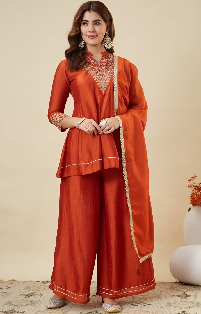 Ethnic Flair Palazzo Ensemble 🌸