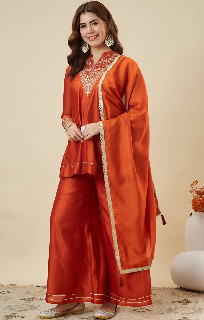 Ethnic Flair Palazzo Ensemble 🌸