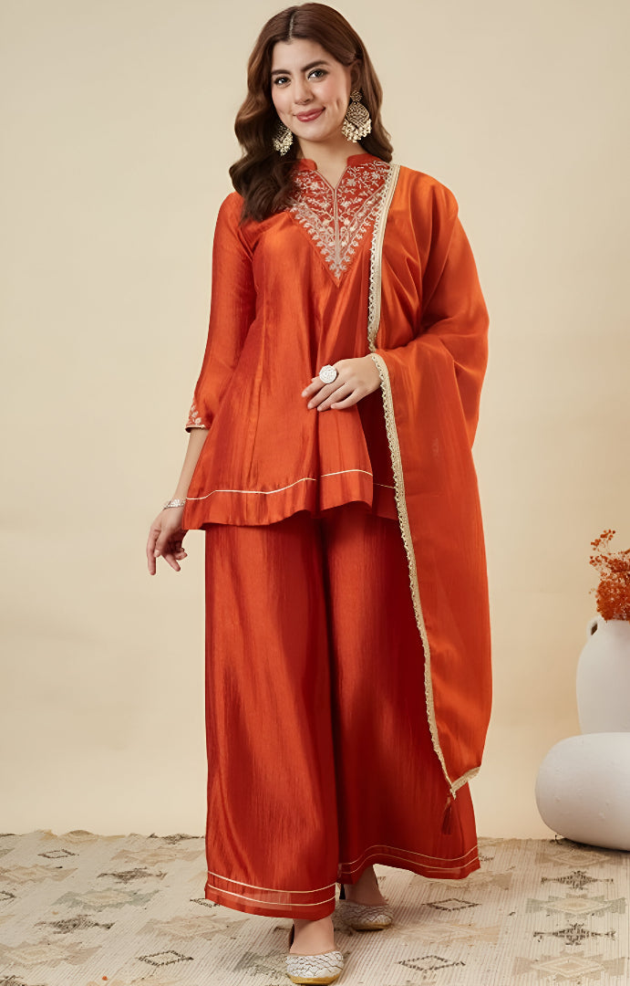 Ethnic Flair Palazzo Ensemble 🌸