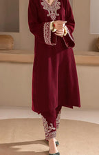 Embroidered Kurta With Bottom And Dupatta 🌙