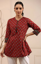 Maroon Short Kurti For Women