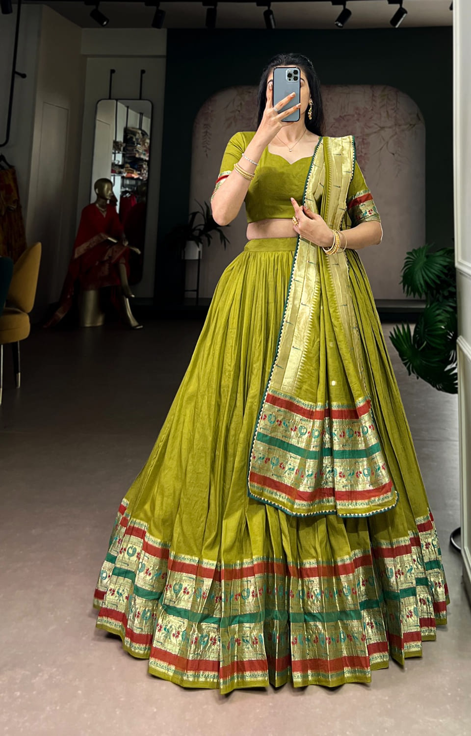 Pure Chanderi Saree with Traditional Zari Work