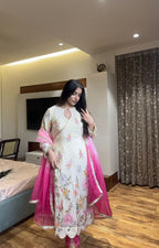 *DESIGNER WEAR EMBROIDERED BOAT NECK TOP WITH TULIP SALWAAR PAIR💝*