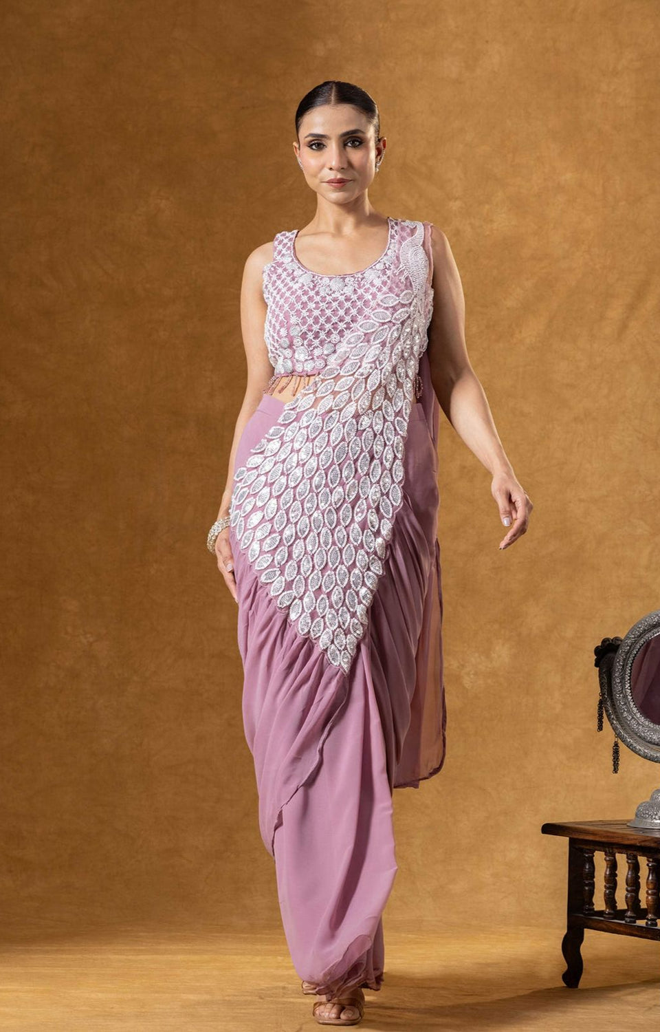 Superhit Ready-to-Wear Embroidered Saree