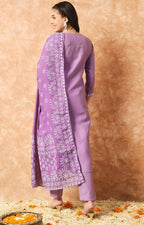 Women Floral Embroidered Kurta with Trousers & Dupatta