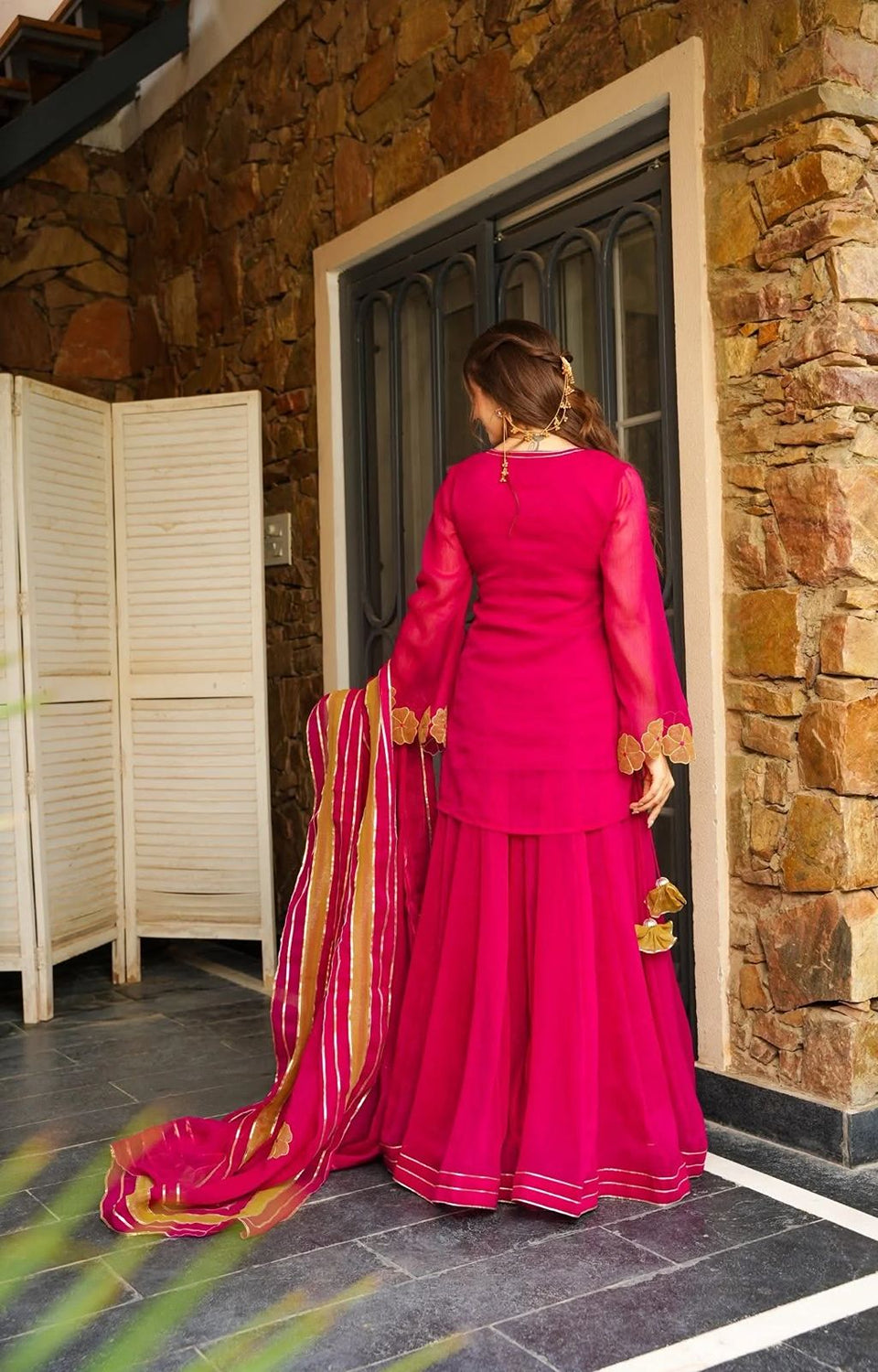 Heavy Faux Georgette Flair Palazzo & Dupatta Set 💖✨