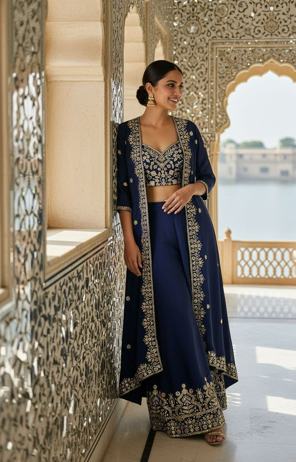 Newly Launched Premium INDOWESTERN PLAZO CHOLI SET