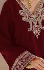 Embroidered Kurta With Bottom And Dupatta 🌙