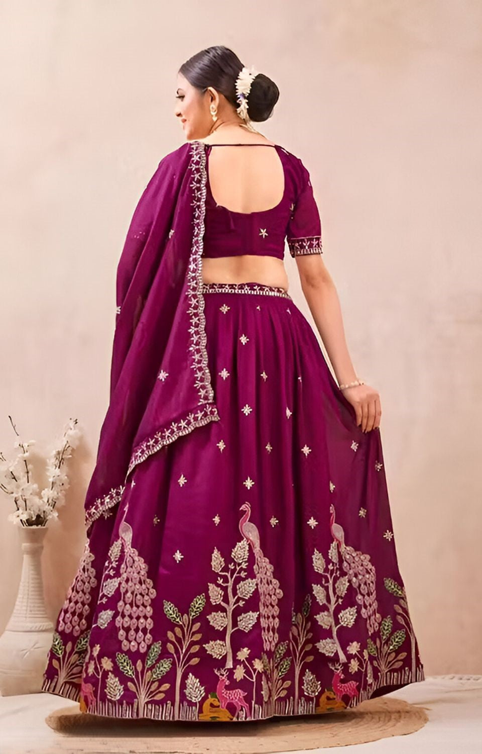 Magenta & Gold Regal Lehenga 🌸
