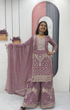 Designer Party Wear Top Plazzo & Dupatta Set👗*