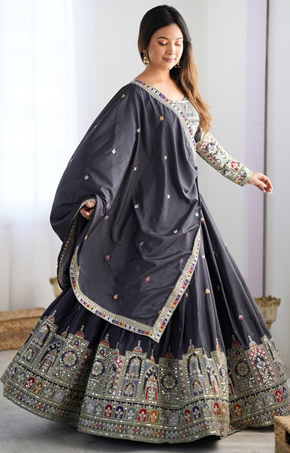 Sequin Glow Chinnon Lehenga 👗