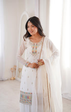 PURE SOFT CRUNCHY SILK FABRIC TOP, SHARARA WITH DUPATTA SET 🌟