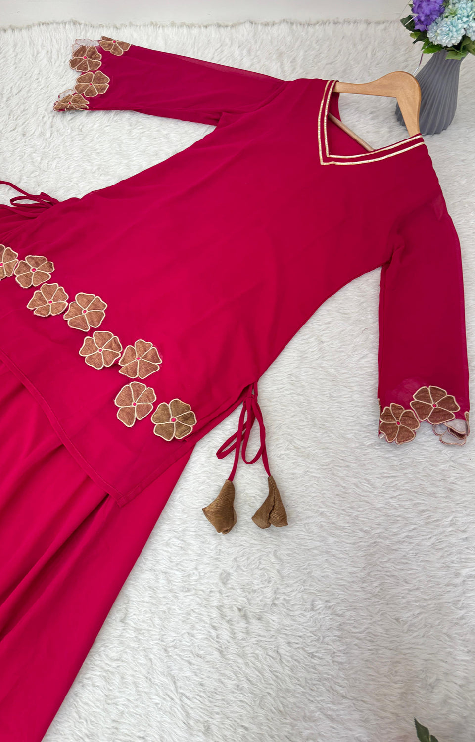 Heavy Faux Georgette Flair Palazzo & Dupatta Set 💖✨