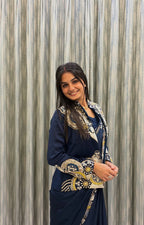 New Super Trending Embroidery Sequence work ready to wear saree with full koti