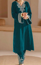 Embroidered Kurta With Bottom And Dupatta 🌙