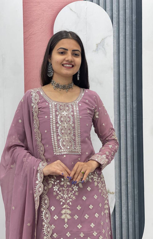 Designer Party Wear Top Plazzo & Dupatta Set👗*