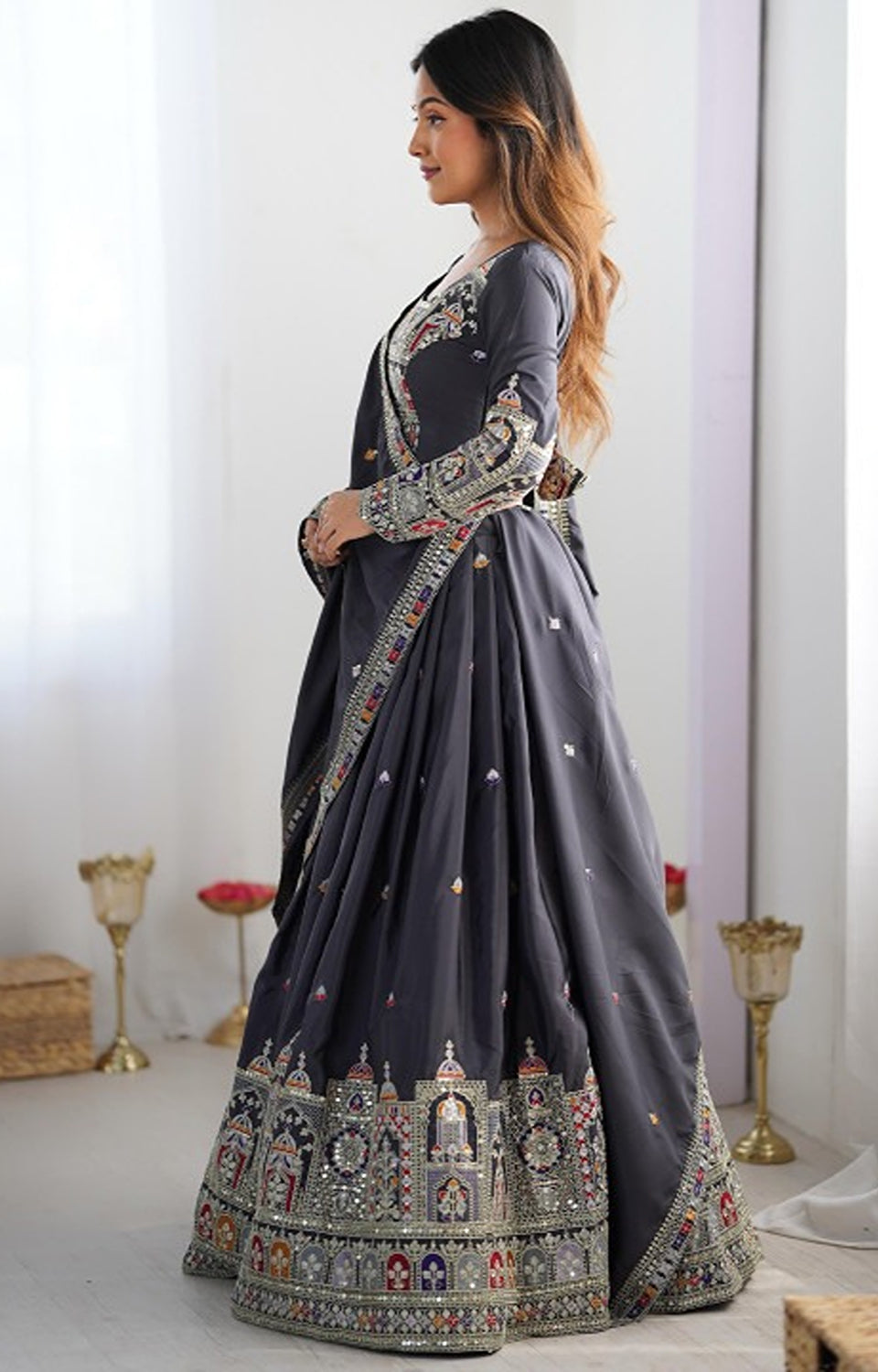 Sequin Glow Chinnon Lehenga 👗