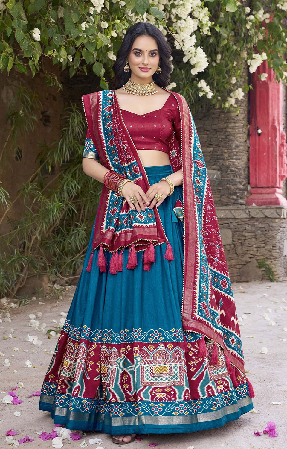 Royal Silk Lehenga w/ Designer Dupatta 💎