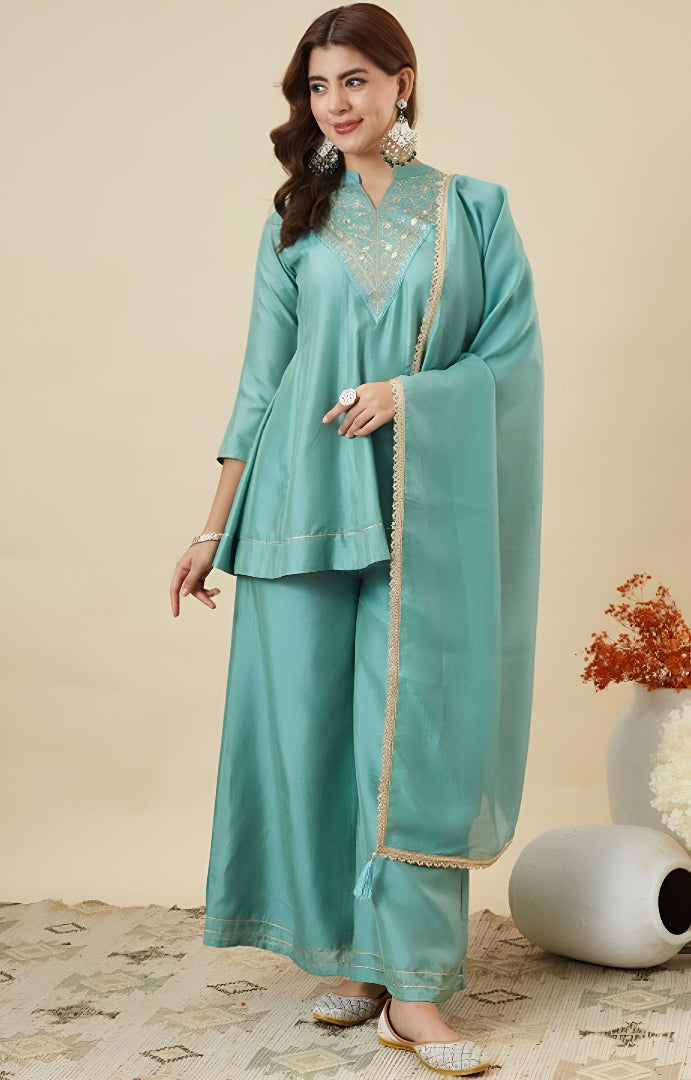 Ethnic Flair Palazzo Ensemble 🌸