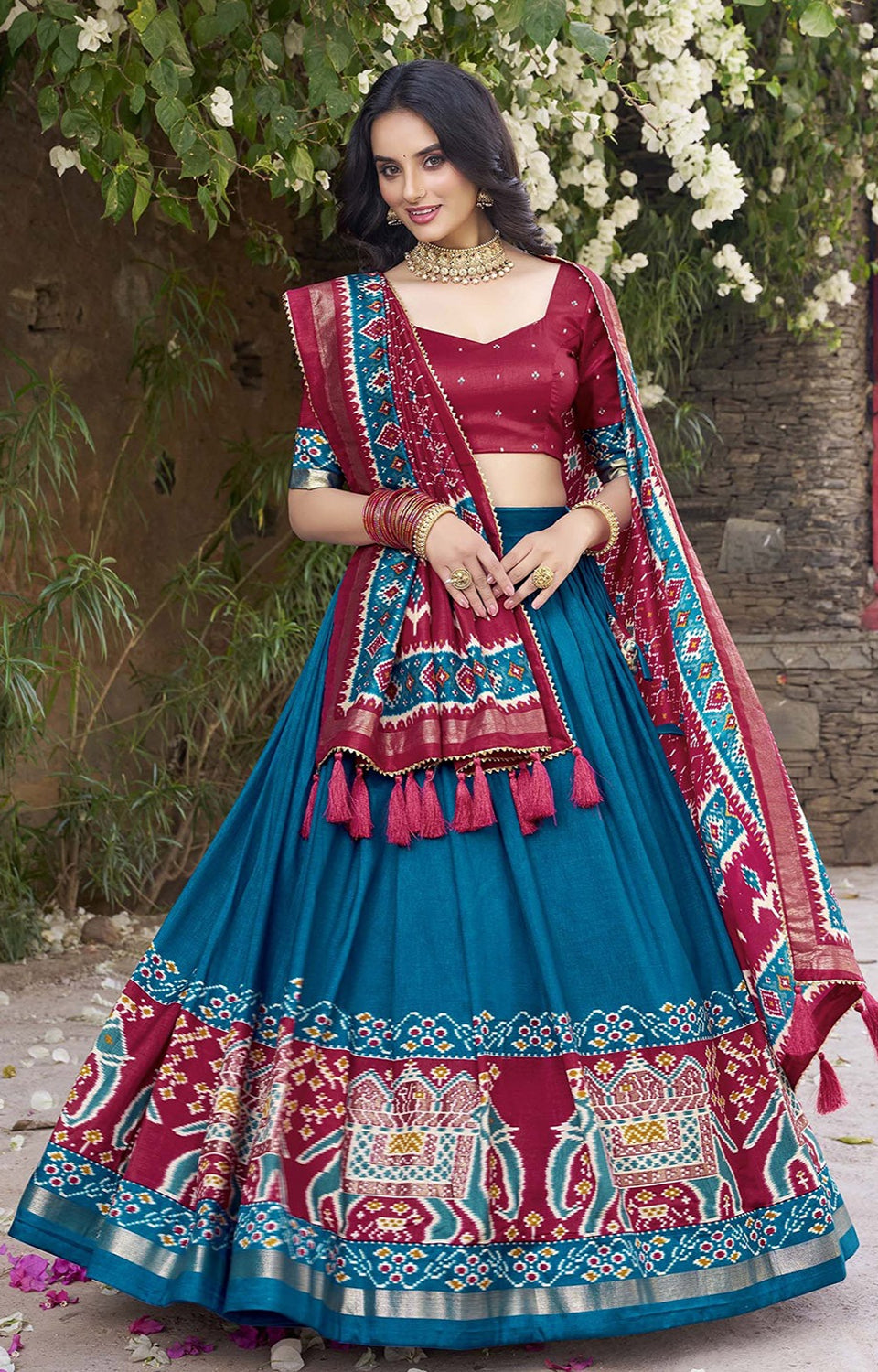 Royal Silk Lehenga w/ Designer Dupatta 💎