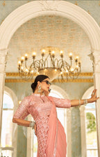 🥻 New Trending Ready-to-Wear Chinon Saree with Fully Embroidered Stylish Blouse 🥻