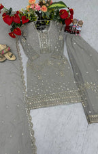 Designer Party Wear Top Plazzo & Dupatta Set👗*