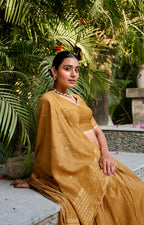 Pure Chanderi Lehenga with Zari Border & Sequin With Dupatta 💓