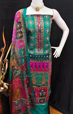 Multicolor Bloom All-Over Floral Chinnon Suit 🌼