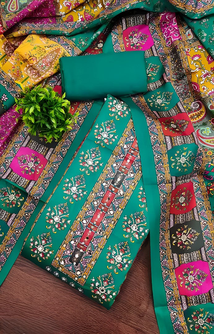 Multicolor Bloom All-Over Floral Chinnon Suit 🌼