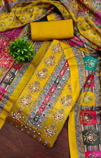 Multicolor Bloom All-Over Floral Chinnon Suit 🌼